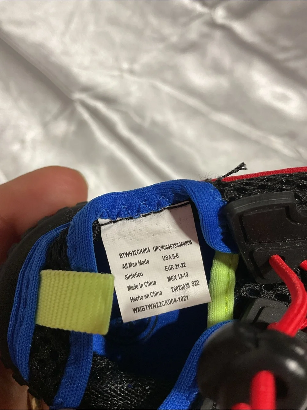 wonder nation Black Sneakers with Neon Green, Blue & Red Accents